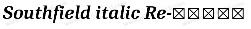 Southfield italic Re字体转换